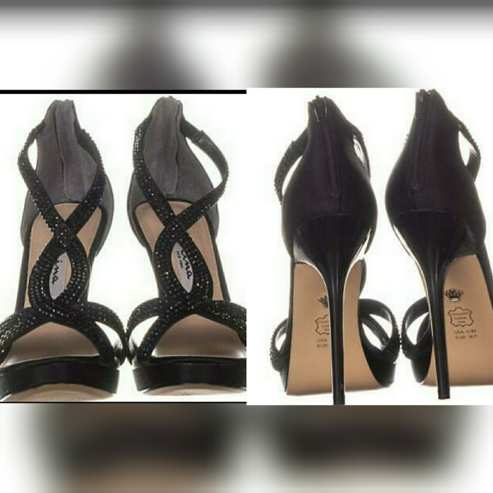 EUC Nina Sexy Black Sandals - Worn one time